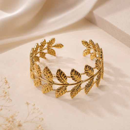 Bracelet Feuille Dorée
