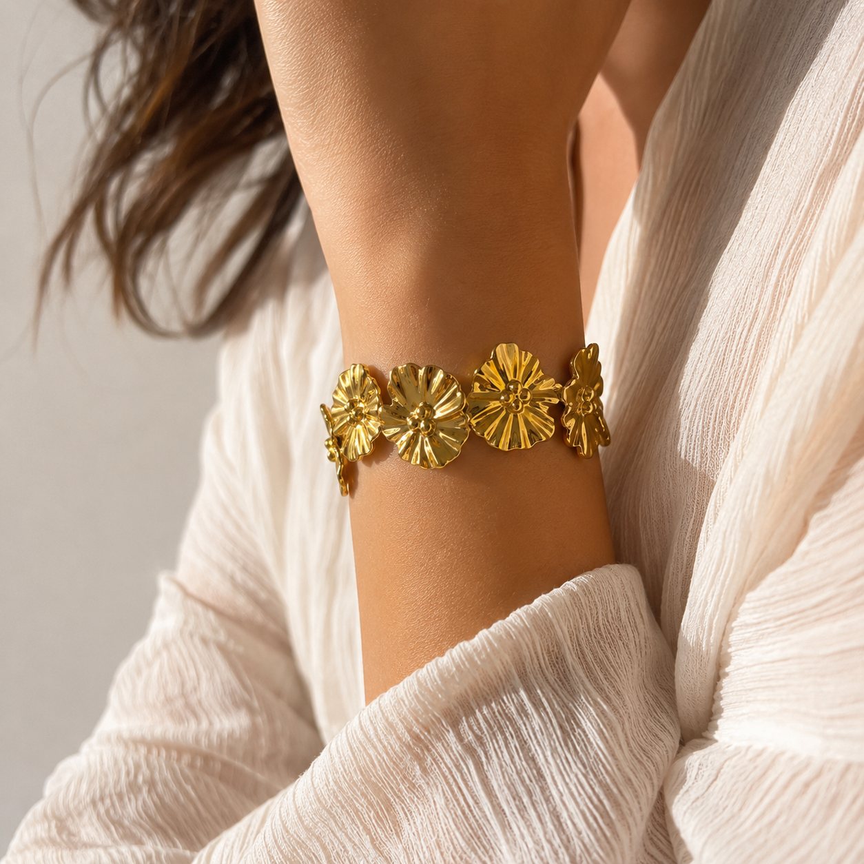 Bracelet Fleur Dorée